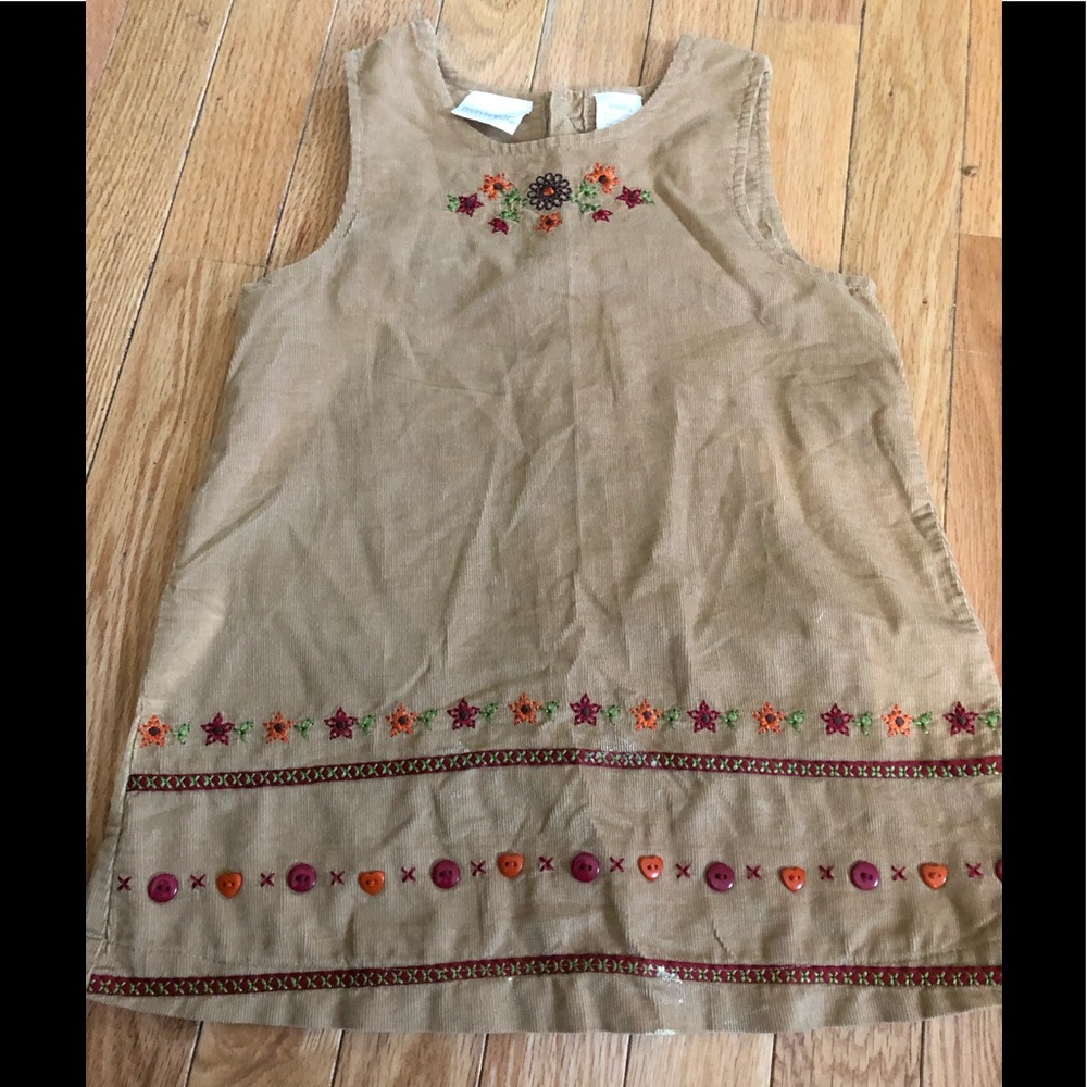 Tan Embroidered Dress